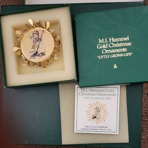 M.I. Hummel Little Grown-Ups Christmas Ornament  Little Sweeper w/Box & insert